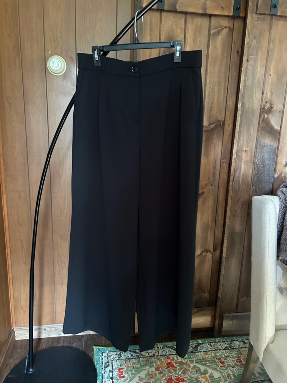 LOFT Versa Classic Black Wide-Leg Women's Trousers